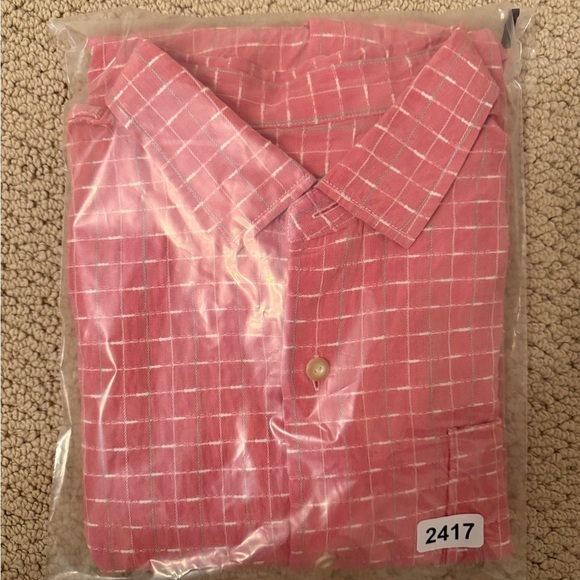 TOMMY BAHAMA Pink Aloha Hawaiian Collared Shirt Original Fit Men XL - Picture 3 of 5